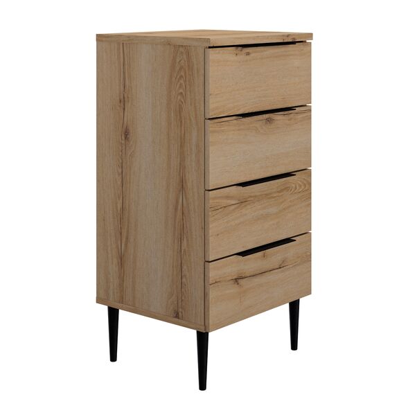 Lucian Συρταριέρα με 4 Συρτάρια 48x45x98εκ. Helvezia oak