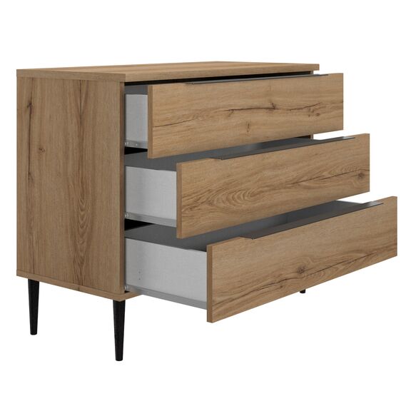 Lucian Συρταριέρα με 3 Συρτάρια 95x45x78εκ. Helvezia oak
