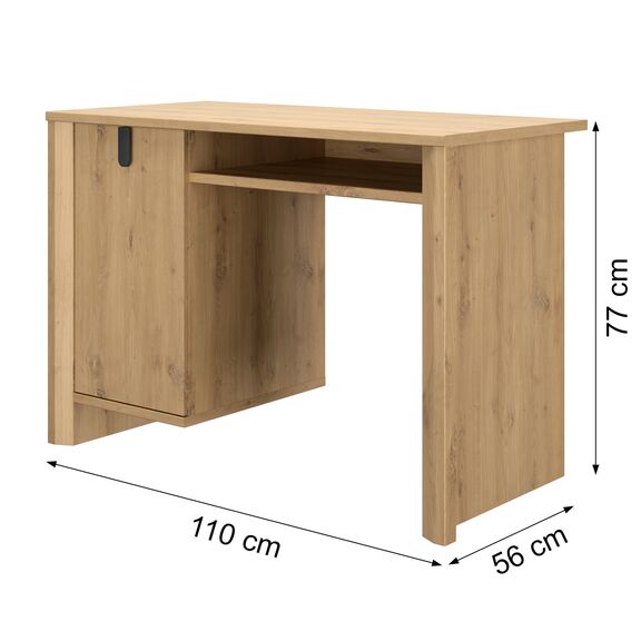 Lugano Γραφείο με 1 Πόρτα 110x56x77εκ. Artisan oak