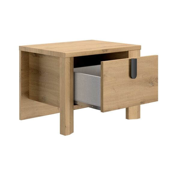Lugano Κομοδίνο με ένα Συρτάρι 49x38x37εκ. Artisan oak