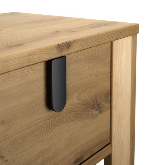 Lugano Κομοδίνο με ένα Συρτάρι 49x38x37εκ. Artisan oak