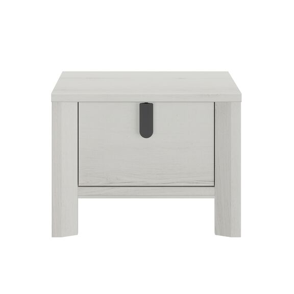 Lugano Κομοδίνο με ένα Συρτάρι 49x38x37εκ. Whitewashed oak