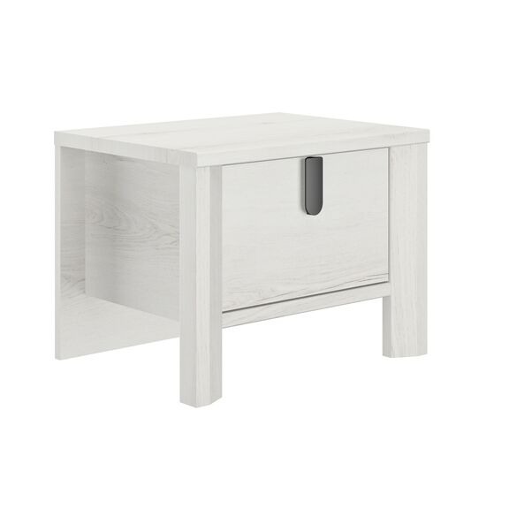 Lugano Κομοδίνο με ένα Συρτάρι 49x38x37εκ. Whitewashed oak