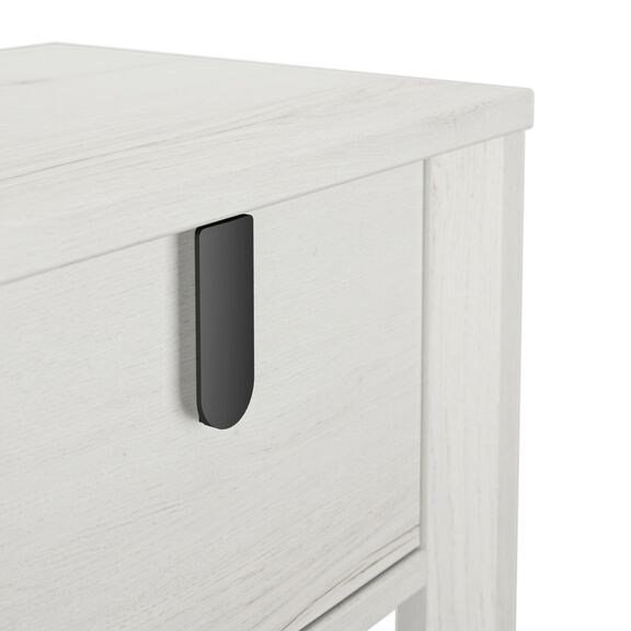 Lugano Κομοδίνο με ένα Συρτάρι 49x38x37εκ. Whitewashed oak