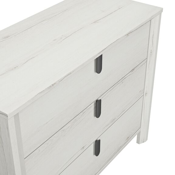 Lugano Συρταριέρα με 3 Συρτάρια 104x45x84εκ. Whitewashed oak