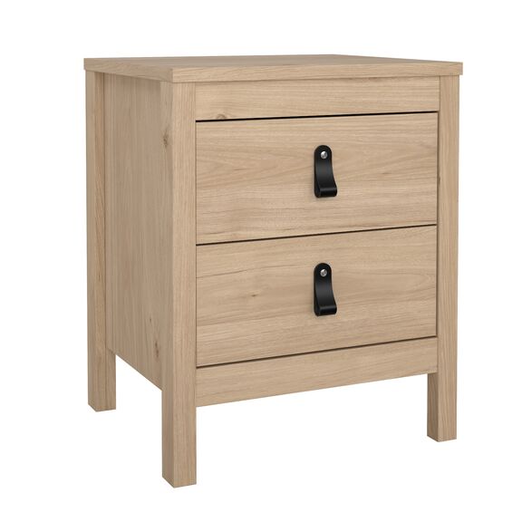 Madrid Κομοδίνο με 2 Συρτάρια 43,8x38,4x54,1εκ. Jackson Hickory