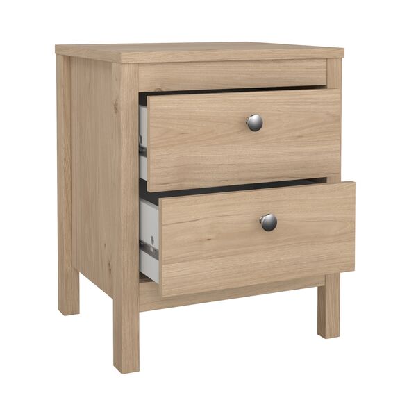 Madrid Κομοδίνο με 2 Συρτάρια 43,8x38,4x54,1εκ. Jackson Hickory