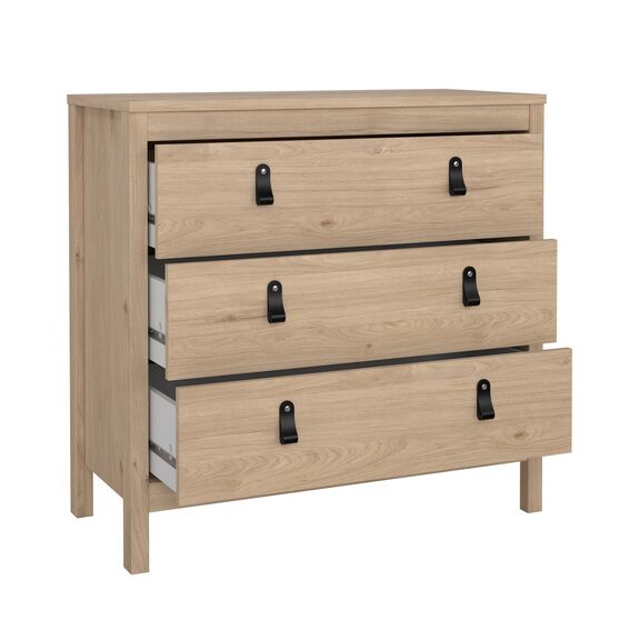 Madrid Συρταριέρα με 3 Συρτάρια 82,3x38,4x79,7εκ. Jackson Hickory