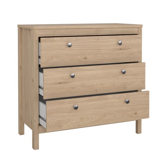 Madrid Συρταριέρα με 3 Συρτάρια 82,3x38,4x79,7εκ. Jackson Hickory