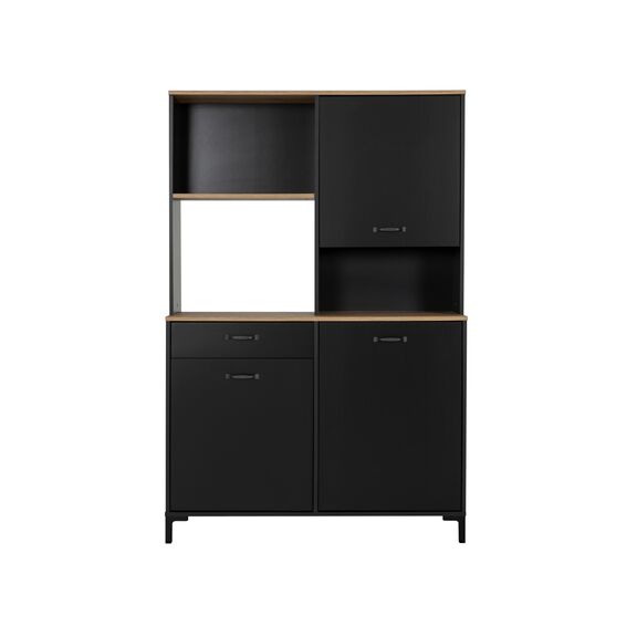 Manchester Μπουφές για Κουζίνα 119x41x180εκ. Helvezia oak / Black