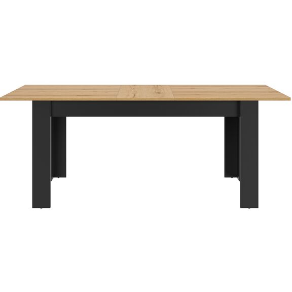 Manchester Τραπέζι Επεκτεινόμενο 160/200x90x77εκ. Helvezia oak / Black