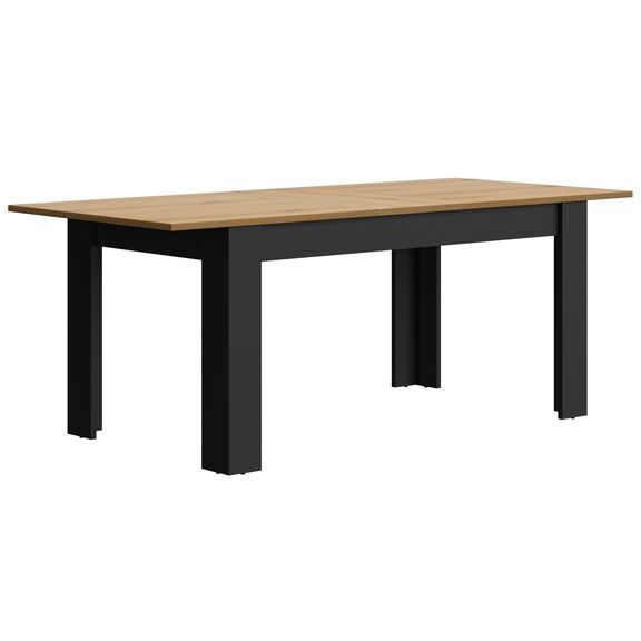 Manchester Τραπέζι Επεκτεινόμενο 160/200x90x77εκ. Helvezia oak / Black