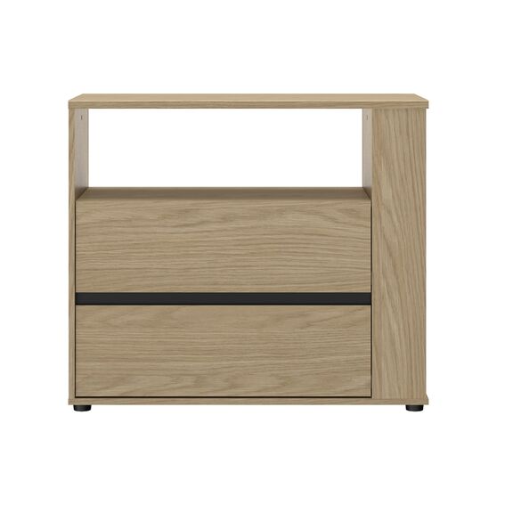 Nael Συρταριέρα με δυο Συρτάρια  94x40x80εκ. Rookwood oak