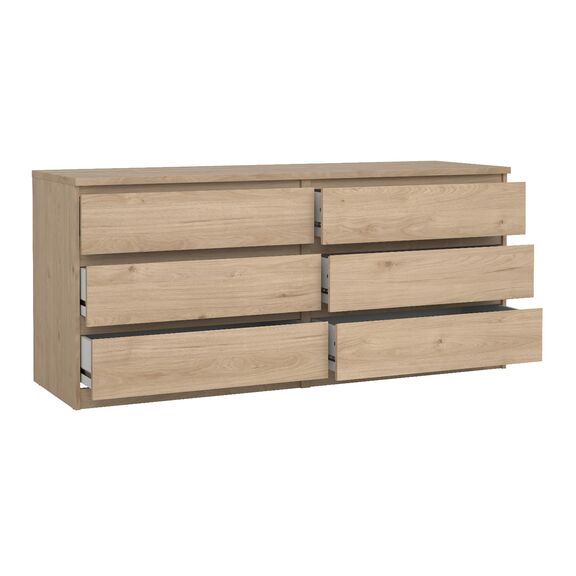 Naia Συρταριέρα με 6 Συρταριέρα 153,8x50x70,1εκ. Jackson Hickory