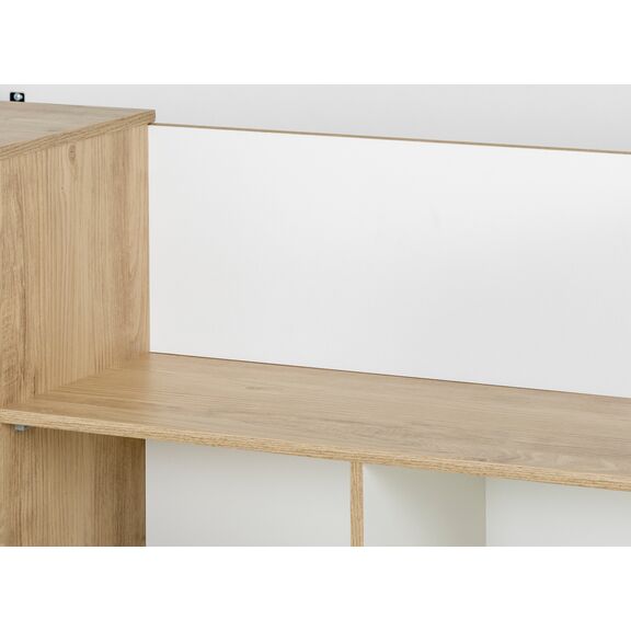 Oscar Κρεβάτι Πολυμορφικό Μονό 134x194x72εκ. ( για Στρώμα 90x190εκ. )  Natural oak / Λευκό