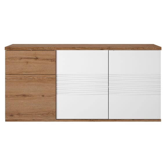 Otello Μπουφές με 3 Πόρτες και 1 Συρτάρι 180x47x87εκ.  Helvezia oak / Λευκό