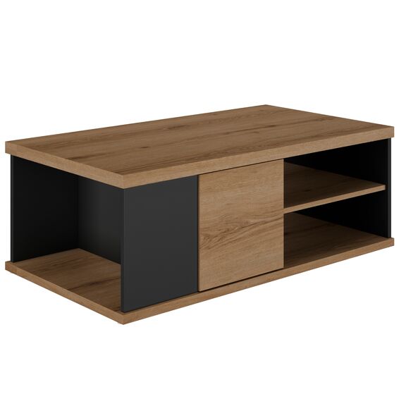 Otello Τραπεζάκι Σαλονιού 110x60x40εκ. Helvezia oak / Μαύρο