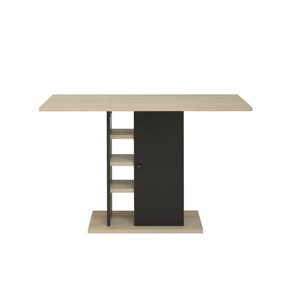 Oxford Τραπέζι με Αποθηκευτικό Χώρο 120x80x75εκ. Natural Chestnut/black