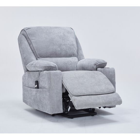 Selena Πολυθρόνα Relax Lift 89x90x103εκ. με Ηλεκτρική Ανάκλιση Γκρι Ύφασμα