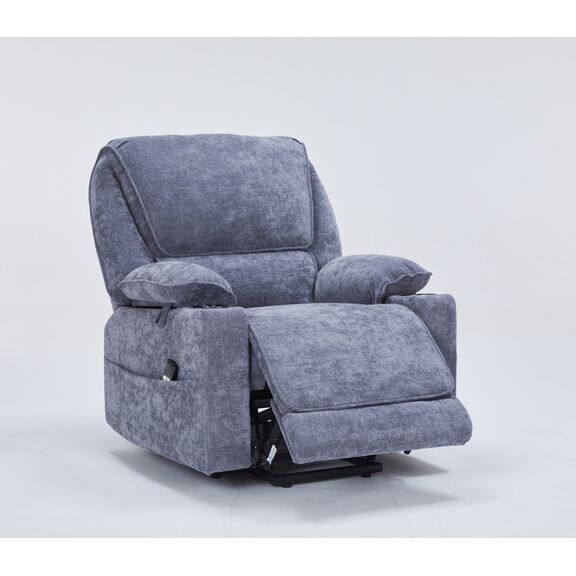Selena Πολυθρόνα Relax Lift 89x90x103εκ. με Ηλεκτρική Ανάκλιση Γκρι Σκούρο Ύφασμα