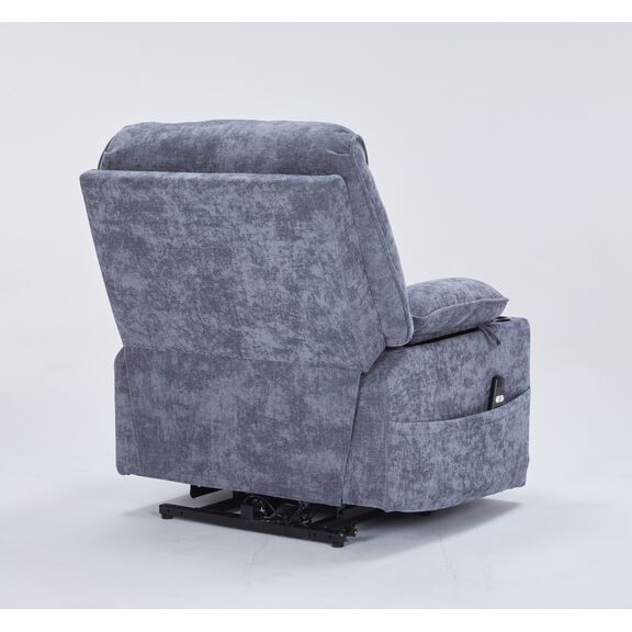 Selena Πολυθρόνα Relax Lift 89x90x103εκ. με Ηλεκτρική Ανάκλιση Γκρι Σκούρο Ύφασμα