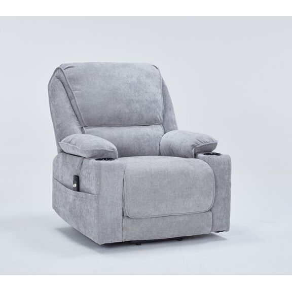 Selena Πολυθρόνα Relax Lift 89x90x103εκ. με Ηλεκτρική Ανάκλιση Γκρι Ύφασμα