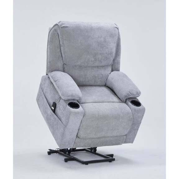 Selena Πολυθρόνα Relax Lift 89x90x103εκ. με Ηλεκτρική Ανάκλιση Γκρι Ύφασμα