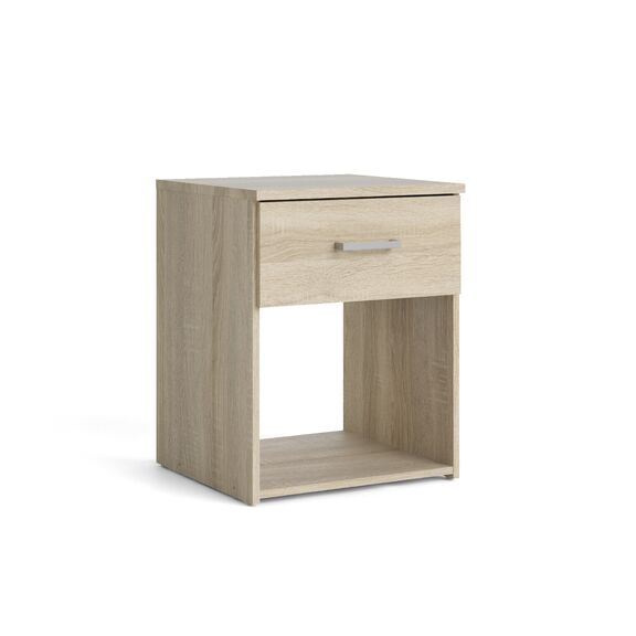 Space Κομοδίνο με ένα Συρτάρι 37,6x35,95x47,5εκ. Δρυς