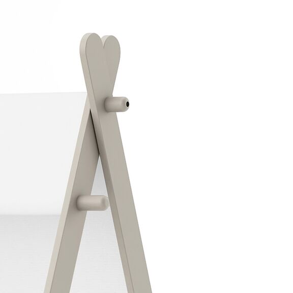 Totem Παιδικό Κρεβάτι  220x110x140εκ. ( για Στρώμα 90x200εκ. ) Brushed oak / Λευκό  με Τάβλες Στήριξης Στρώματος