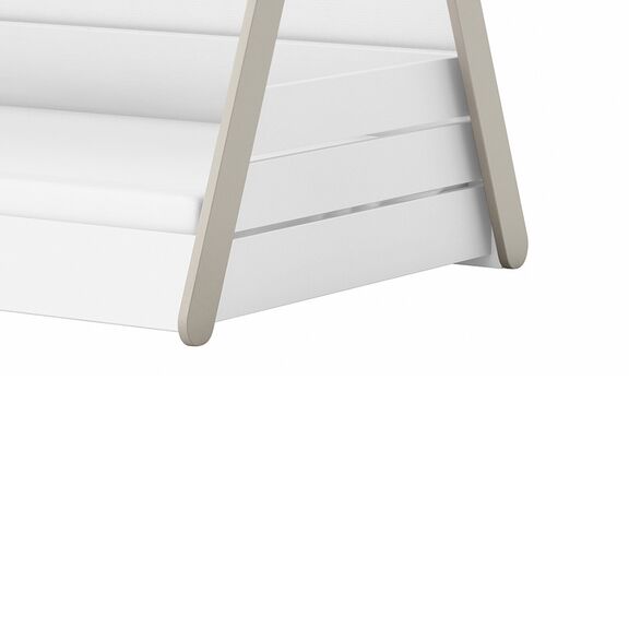 Totem Παιδικό Κρεβάτι  220x110x140εκ. ( για Στρώμα 90x200εκ. ) Brushed oak / Λευκό  με Τάβλες Στήριξης Στρώματος