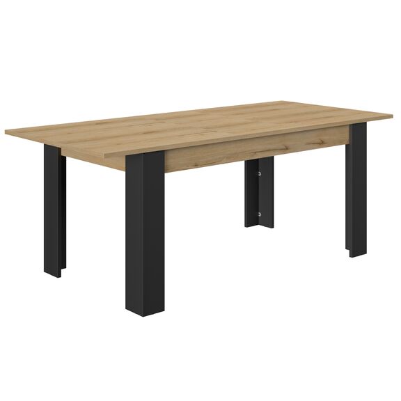 Trust Τραπέζι Επεκτεινόμενο 160(200)x90εκ. Helvezia oak / Black