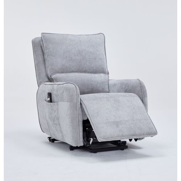 Zen Πολυθρόνα Relax Lift 81,5x96x105εκ. με Ηλεκτρική Ανάκλιση Γκρι Ύφασμα