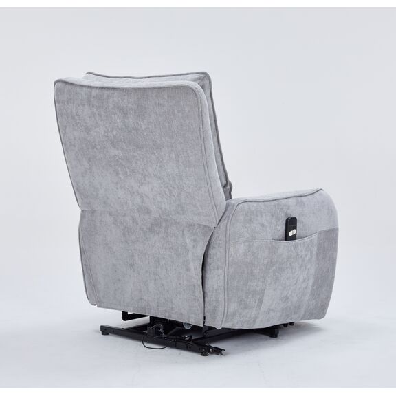 Zen Πολυθρόνα Relax Lift 81,5x96x105εκ. με Ηλεκτρική Ανάκλιση Γκρι Ύφασμα