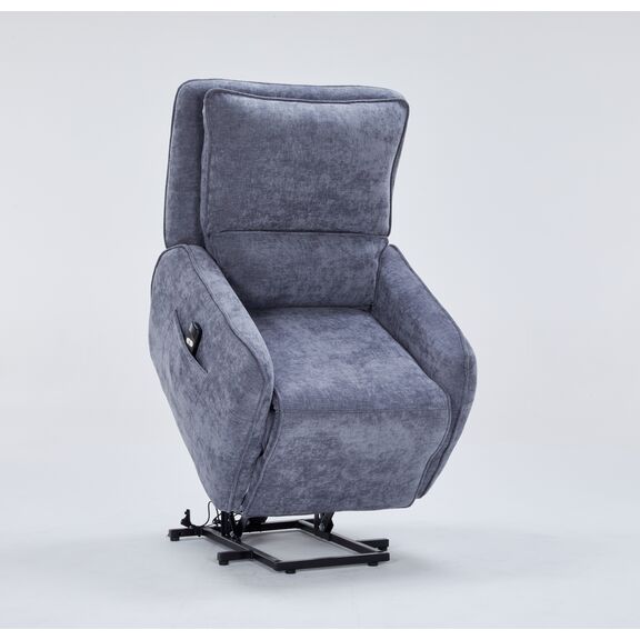 Zen Πολυθρόνα Relax Lift 81,5x96x105εκ. με Ηλεκτρική Ανάκλιση Γκρι Σκούρο Ύφασμα