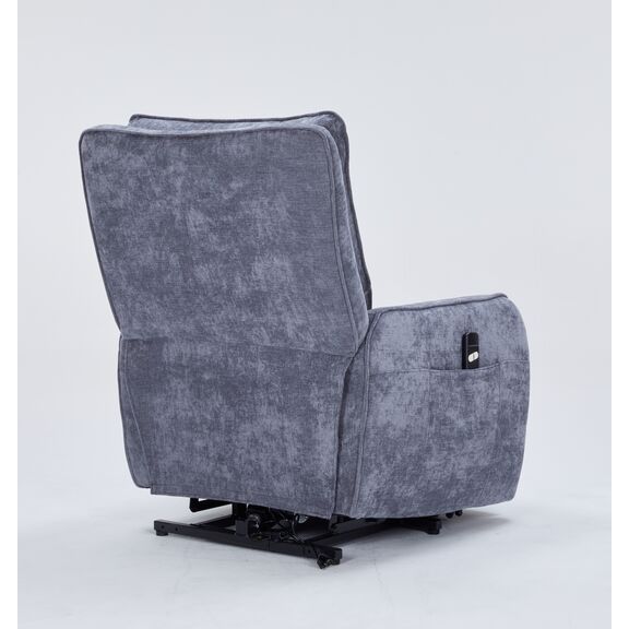 Zen Πολυθρόνα Relax Lift 81,5x96x105εκ. με Ηλεκτρική Ανάκλιση Γκρι Σκούρο Ύφασμα