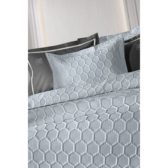Σετ 3τμχ Κουβερλί Hive Silver 250x240 guy Laroche  100% Microsatin
