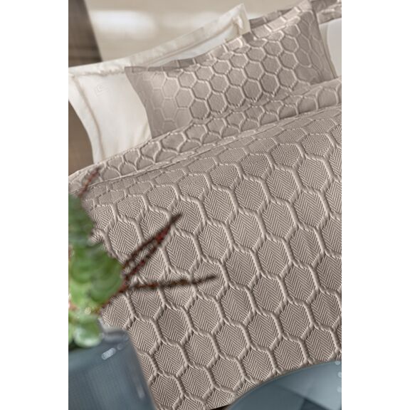 Σετ 3τμχ Κουβερλί Hive Taupe 250x240 guy Laroche  100% Microsatin