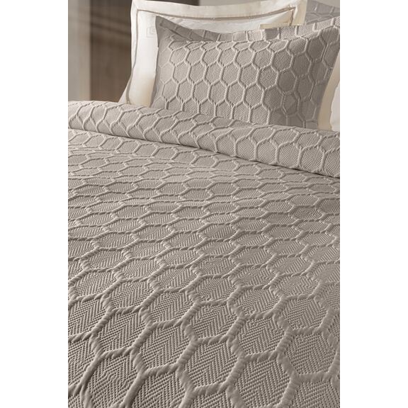 Σετ 3τμχ Κουβερλί Hive Taupe 250x240 guy Laroche  100% Microsatin