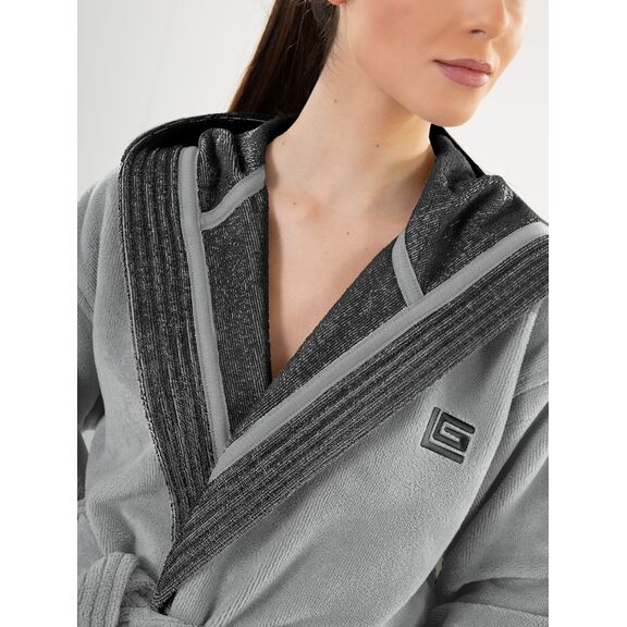 Μπουρνούζι Monogram Smoke Medium guy Laroche  Cotton 60% - Polyester 40%