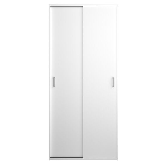 Space Ντουλάπα με 2 Συρόμενες Πόρτες 77,6x48,25x175,4εκ. Λευκό
