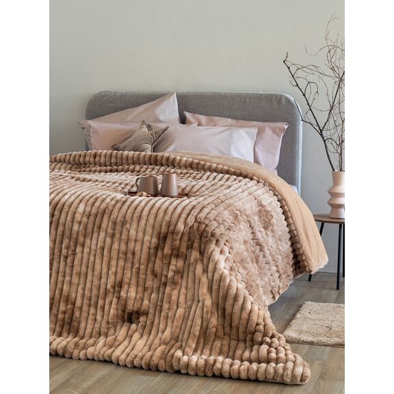 Κουβερτοπάπλωμα Υπέρδιπλο 220x240 Tidi/2 Beige