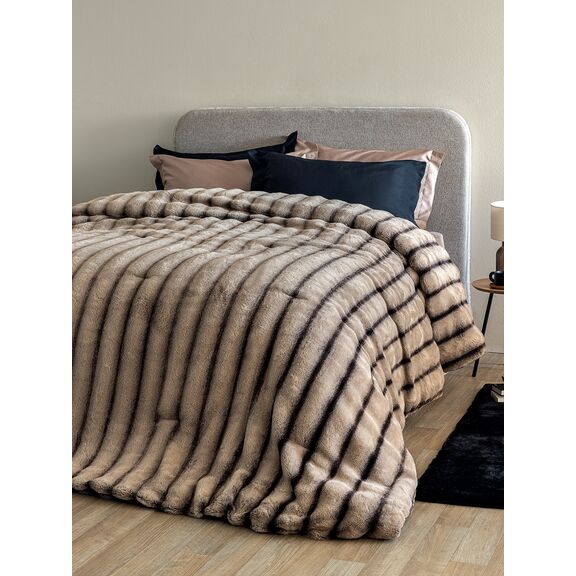 Κουβερτοπάπλωμα Υπέρδιπλο 230x250 Cate Beige