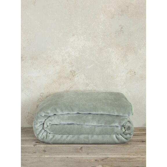 Κουβέρτα Βελουτέ Μονή 160x220 Coperta - Sage Green