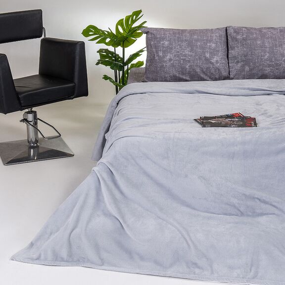 Κουβέρτα flannel  Υπέρδιπλη 220x240cm melinen home tokyo light grey 100% polyester /Γκρι Ανοιχτό