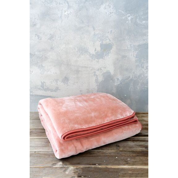 Κουβέρτα Βελουτέ Μονή 160x220 Coperta - Pink