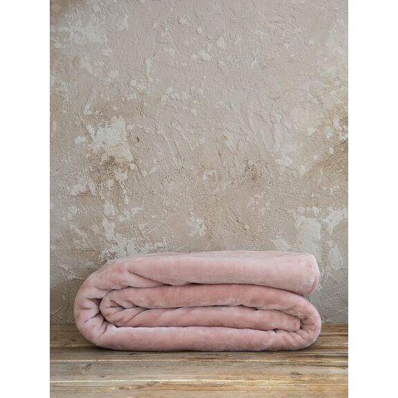 Κουβέρτα Βελουτέ Μονή 160x220 Coperta - Pink