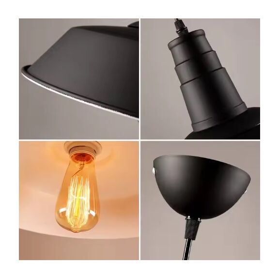 Se21-bl-35 Space Pendant Lamp Black e27 35x100cm Ip20 220v 2 Years Warranty