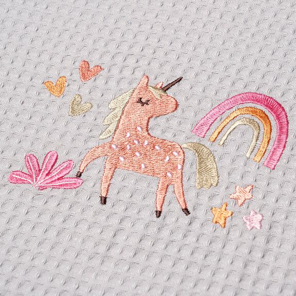 ΚΟΥΒΕΡΤΑ ΠΙΚΕ ΚΟΥΝΙΑΣ 110X140 ADAM HOME UNICORN GREY