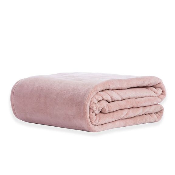 Κουβέρτα fleece Υπέρδιπλη 220x240 nef-nef cosy pink 100% polyester