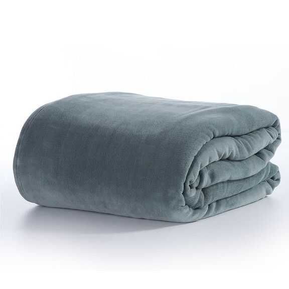 Κουβέρτα fleece Υπέρδιπλη 220x240 nef-nef cosy dusty blue 100% polyester